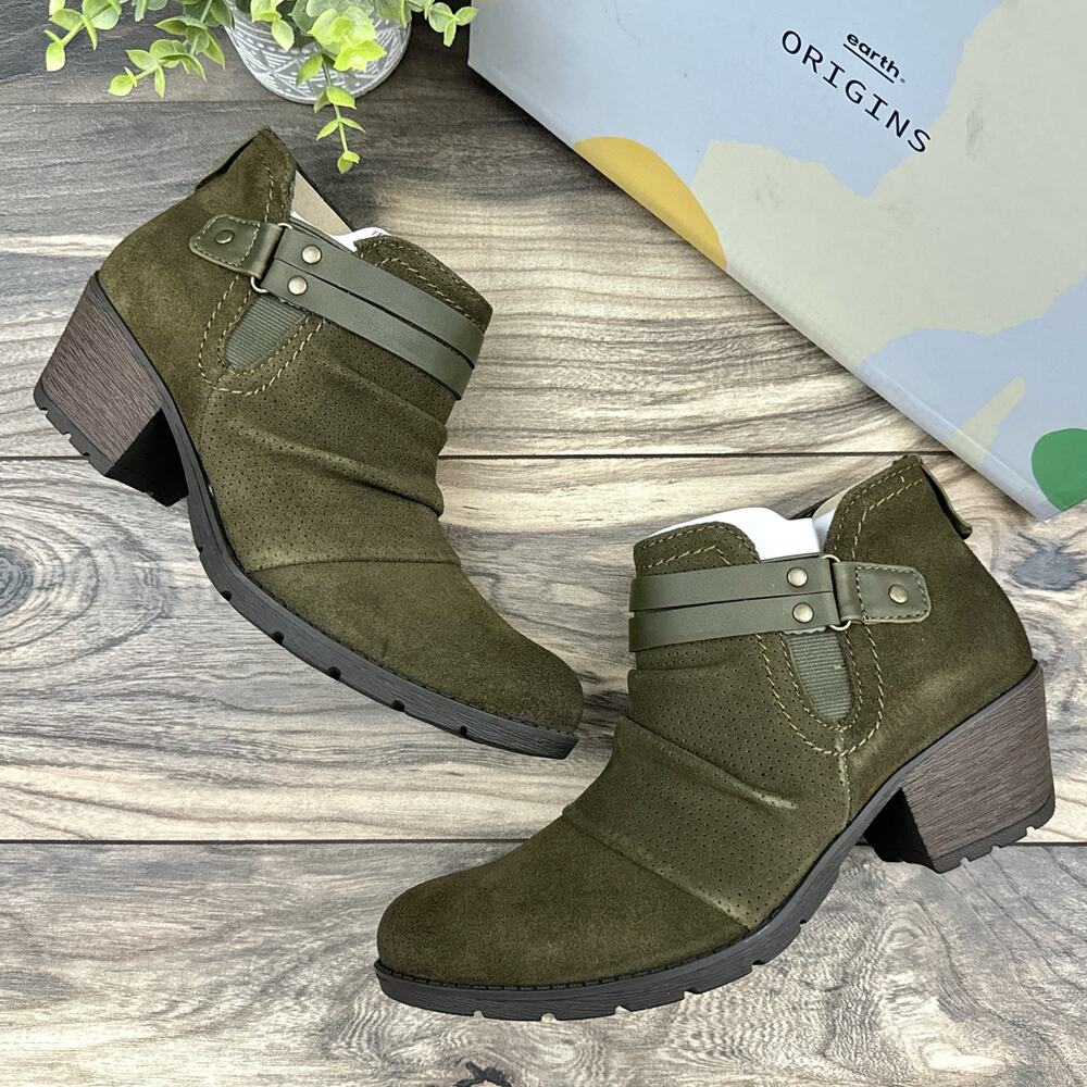 Earth Origins Olive Ankle Booties
